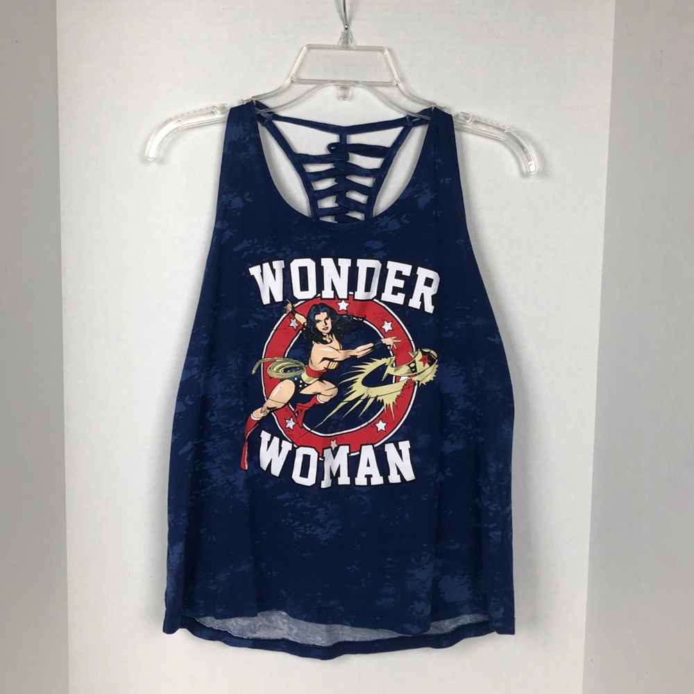 Wonder Woman Graphic Tied Racerback Tank Top Gift